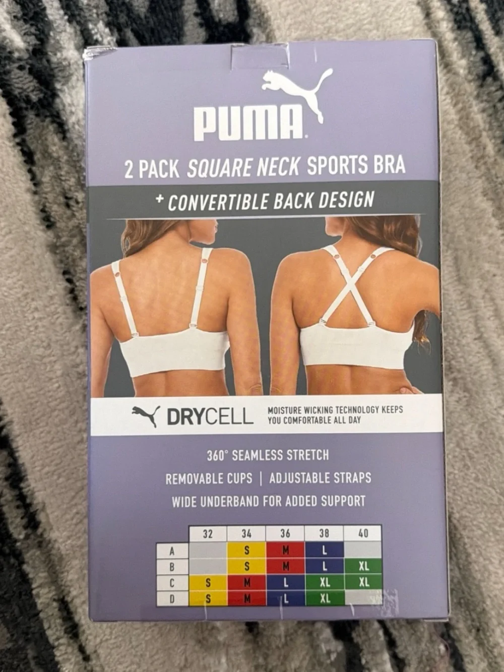 Puma Womens Seamless Drycell Sports Bra 2 Pack NWT Size XL X-LARGE